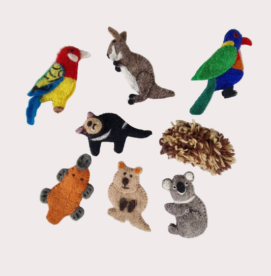 Create & Wonder - Finger Puppets Set / Australian Temperate Forest