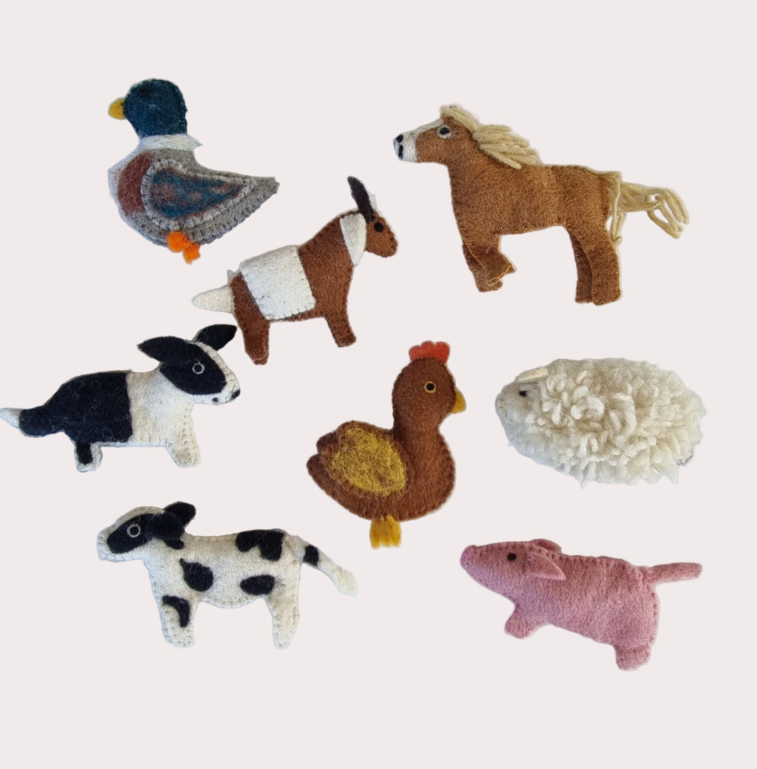 Create & Wonder - Finger Puppets Set / Farm