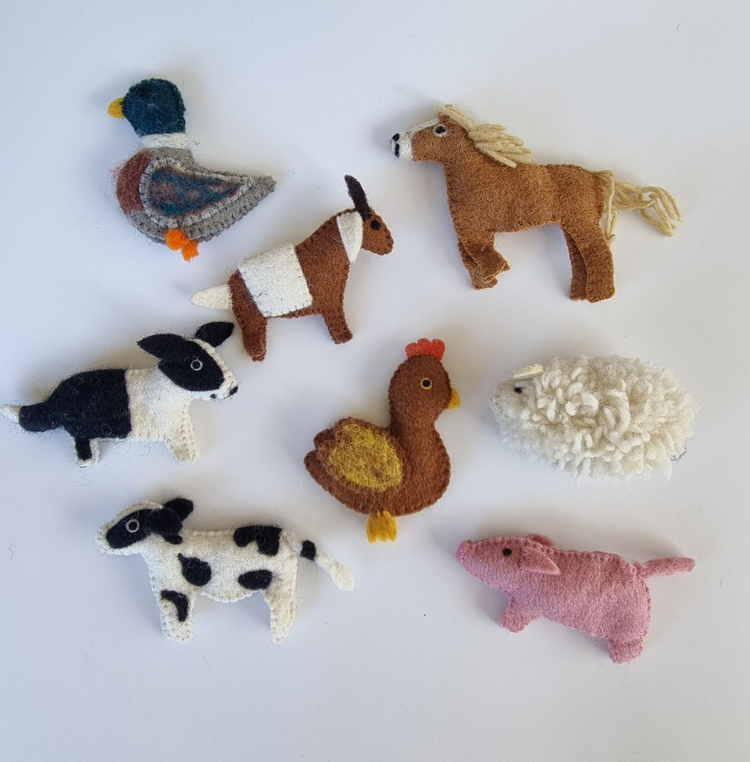 Create & Wonder - Finger Puppets Set / Farm