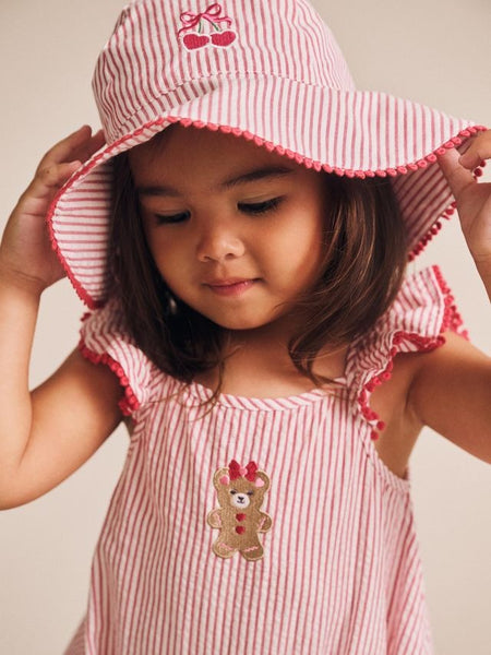 Huxbaby - Frilly Sunhat / Cherry Pie Stripe