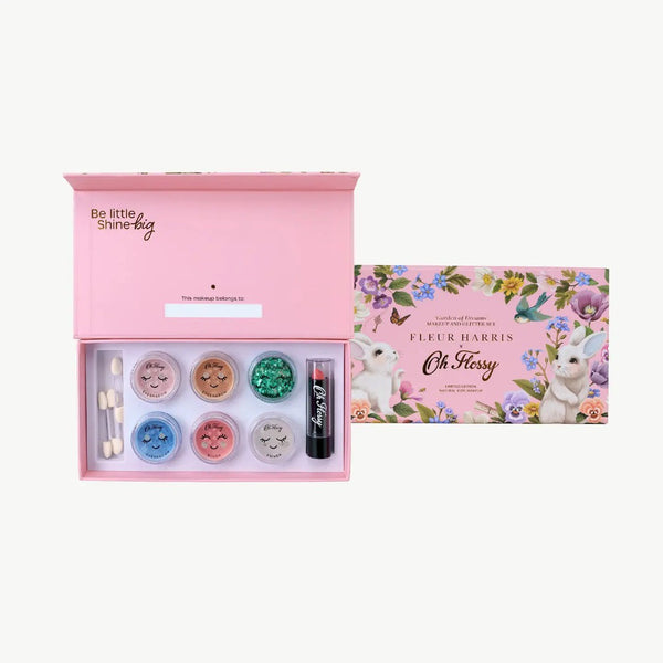 Oh Flossy - Deluxe Makeup & Glitter Set / X Fleur Harris - Garden of Dreams Collection