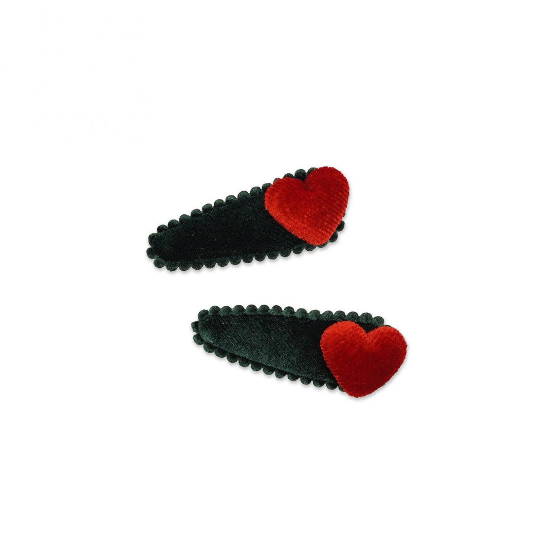 Milk & Soda - Mini Velvet Heart Hair Clip