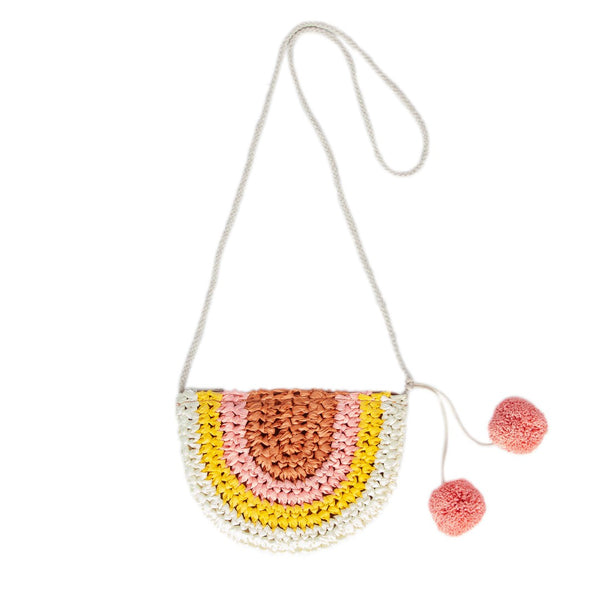 Acorn - Natural Rainbow Straw Bag