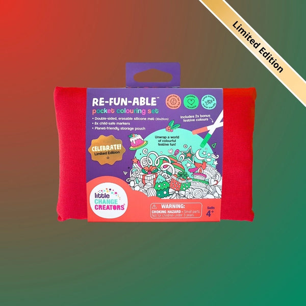 Little Change Creators - Reusable Colouring Activity Set / Celebrate - Christmas Gift