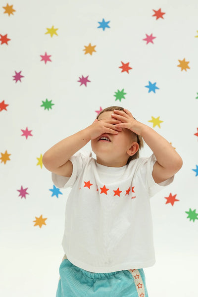 Sunday Siblings - Stars Align Tee / White+Red