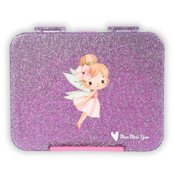 Mum Made Yum - Bento Lunchbox (Large) / Sparkle Purple Fairy Garden