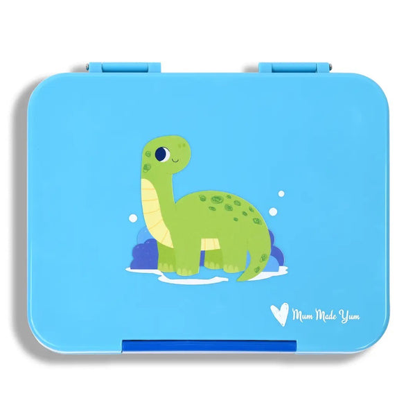 Mum Made Yum - Bento Lunchbox (Large) / Light Blue Dino