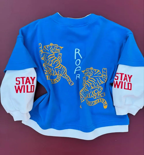 Wylde The Label - Roar Long Sleeve Layer Tee / Blue