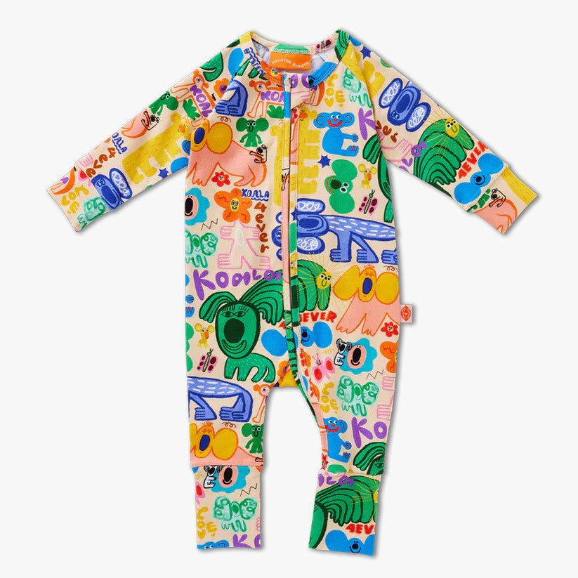 Halcyon Nights - Long Sleeve Romper / Koala 4ever