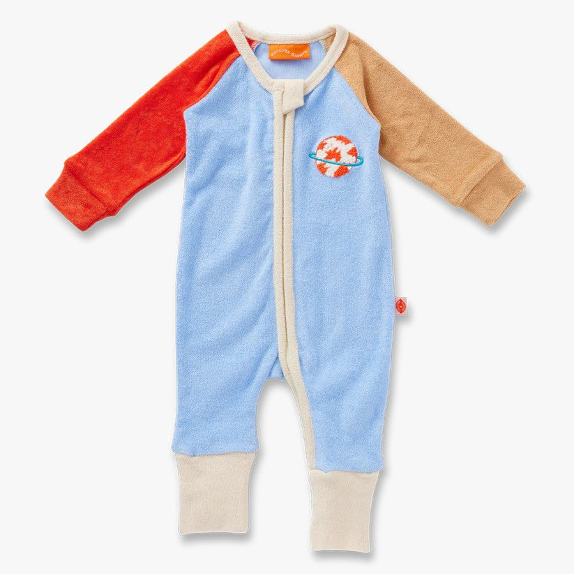 Halcyon Nights - Terry Long Sleeve Romper / Space Blue