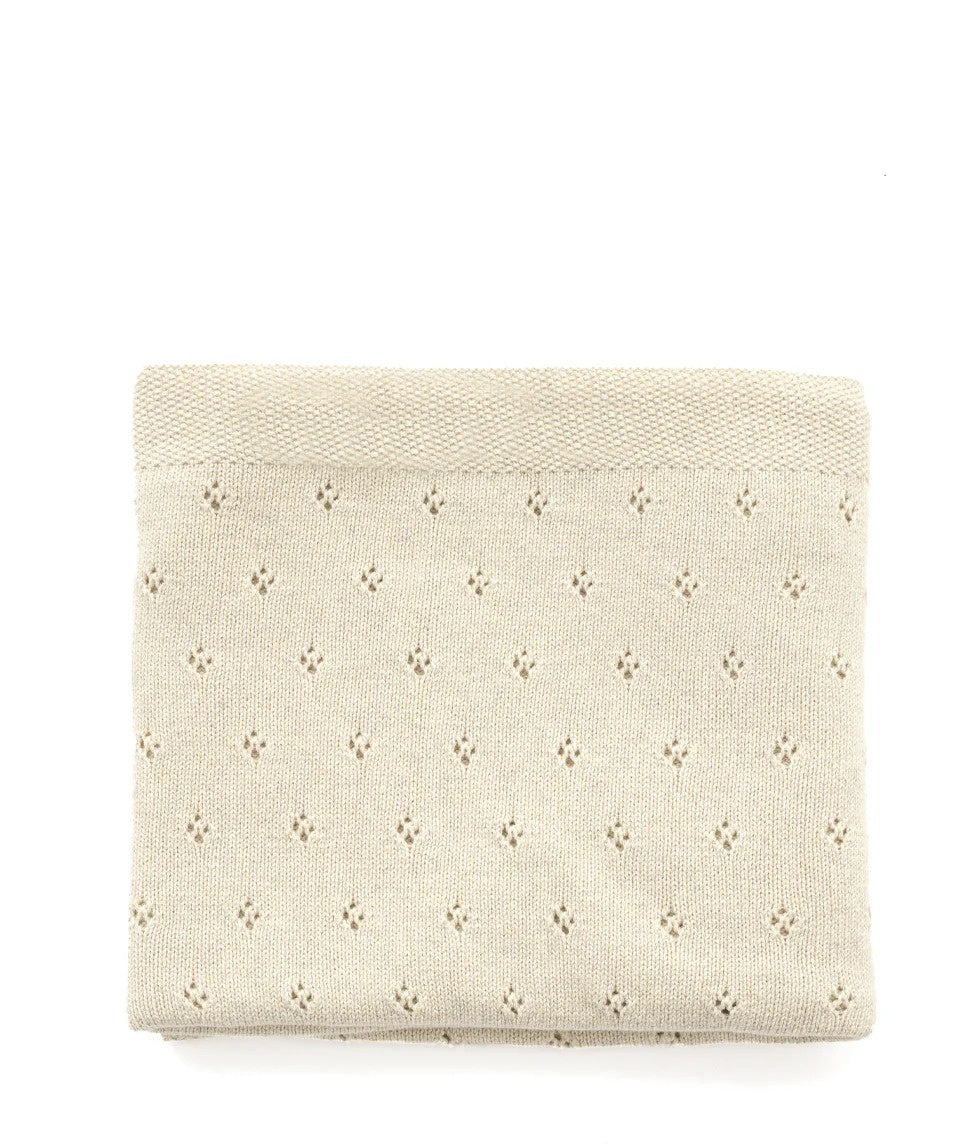 Nana Huchy - Pointelle Baby Blanket / Natural