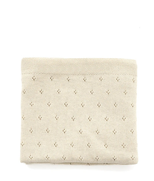 Nana Huchy - Pointelle Baby Blanket / Natural
