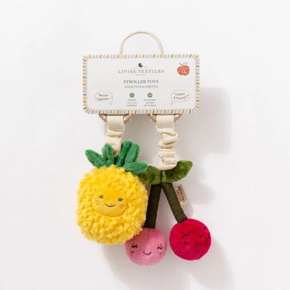Living Textiles - 2 Pack Mini Market Brunch Stroller Toys / Pineapple & Cherries