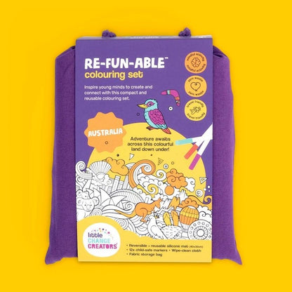 Little Change Creators - Re-Fun-Able Reusable Colouring + Doodle Mat / Australia