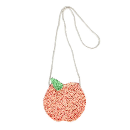 Acorn - Peach Straw Bag