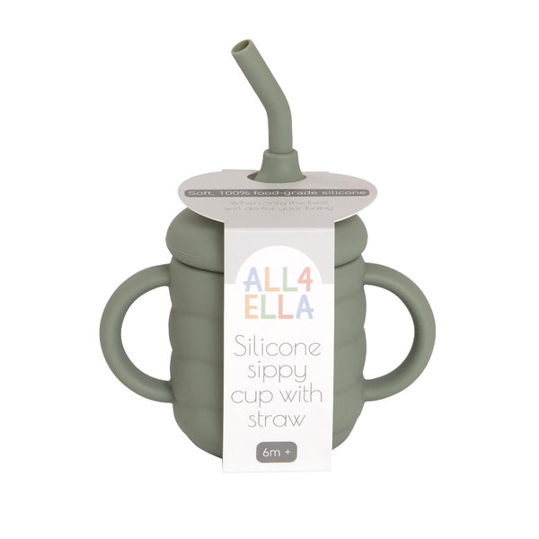 All4Ella - Silicone Sippy cup with Straw