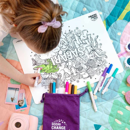 Little Change Creators - Re-FUN-able™ Colouring Set / Safari