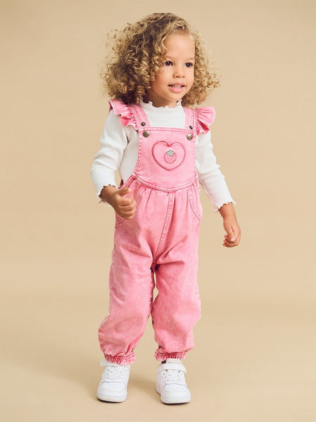 Huxbaby - Berry Vintage Overall / Bubblegum