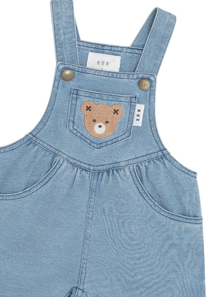 Huxbaby - Huxbear Knit Denim Short Overalls