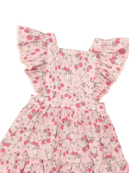 Huxbaby - Vintage Strawberry Ruffle Dress / Blush