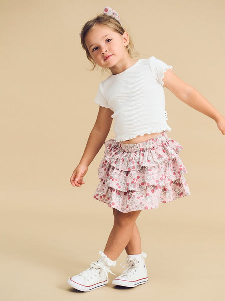 Huxbaby - Vintage Strawberry Frill Skirt / Blush