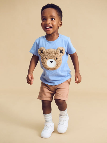 Huxbaby - Furry Hux T-shirt / Cornflower