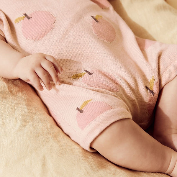 Wilson + Frenchy - Organic Knitted Growsuit / Just Peachy