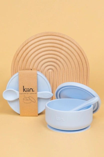 Kiin - Silicone Suction Bowl with Lid + Spoon Set