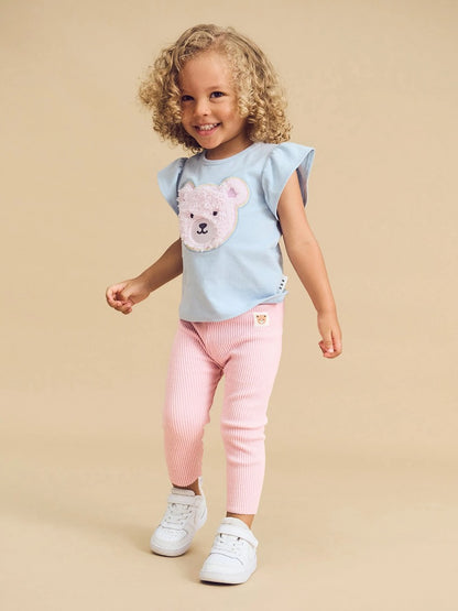 Huxbaby - Heart Fur Bear Frill T-Shirt