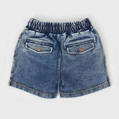 Goldie & Ace - Noah French Terry Denim Look Shorts / Dark Denim