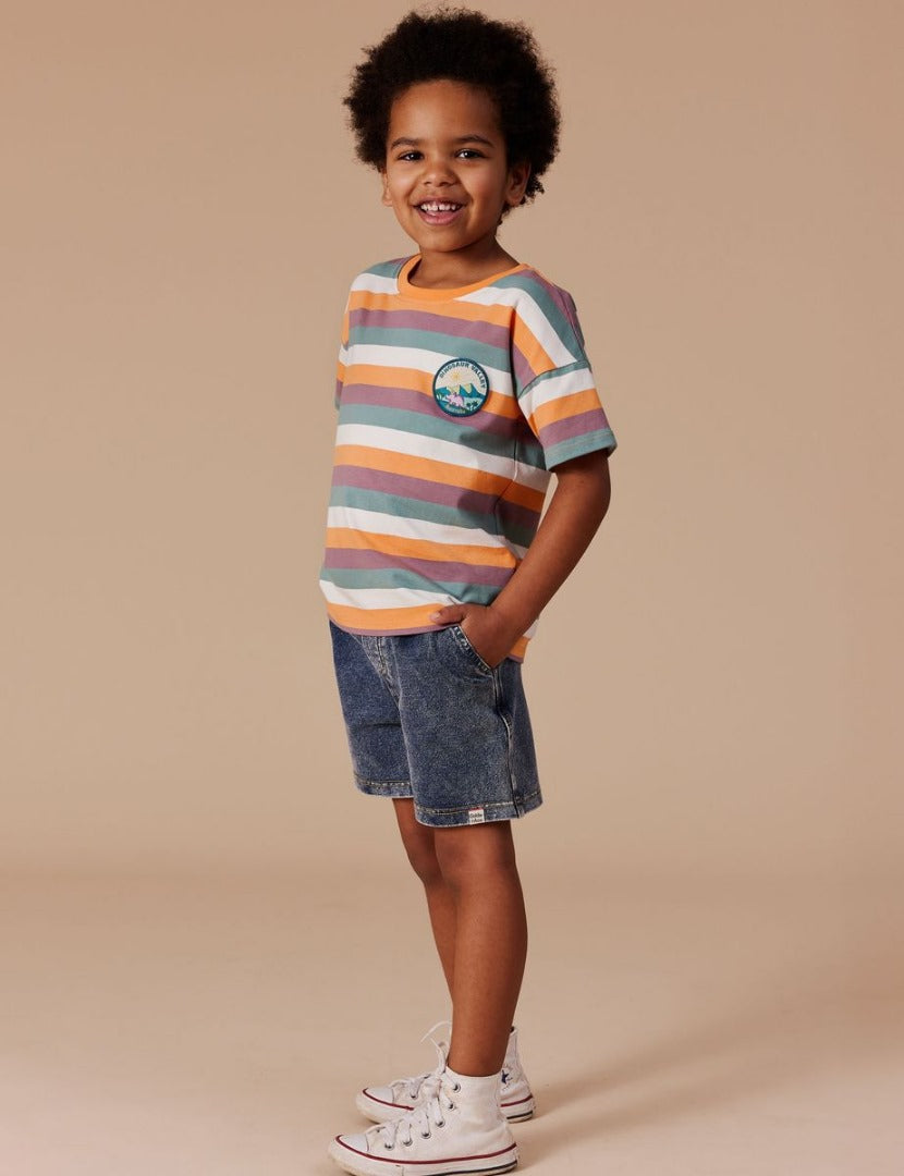 Goldie & Ace - Noah French Terry Denim Look Shorts / Dark Denim