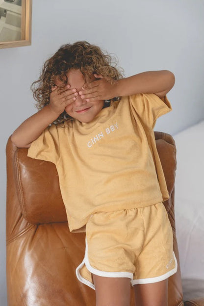 Cinnamon Baby - Terry Towelling Tee / Mustard