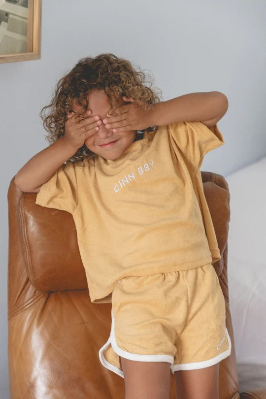 Cinnamon Baby - Terry Towelling Tee / Mustard