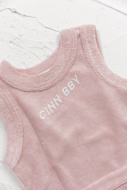 Cinnamon Baby - Terry Singlet / Dusty Rose