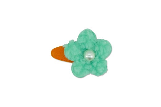 Milk & Soda - Fluffy Flower Hair Clip / Assorted