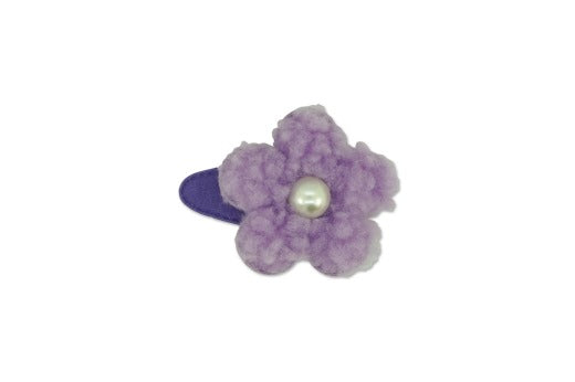Milk & Soda - Fluffy Flower Hair Clip / Assorted