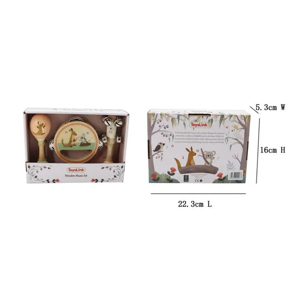 ToysLink - Wooden Kangaroo & Koala Musical Set