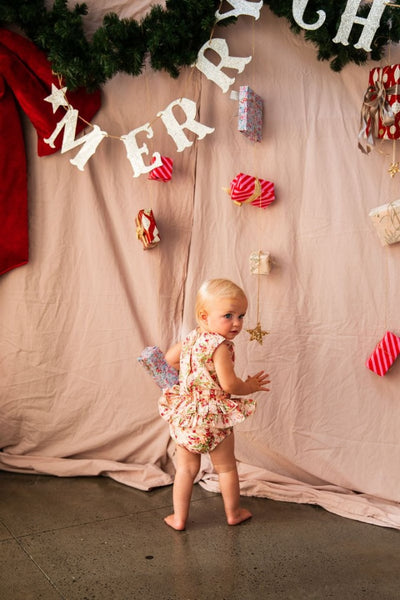 Bella + Lace - Angel Romper / Deck the Halls