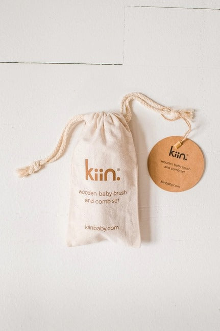 Kiin - Wooden Baby Brush + Comb Set
