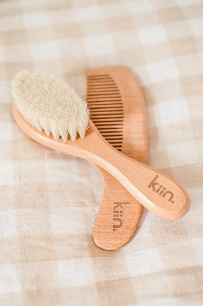 Kiin - Wooden Baby Brush + Comb Set