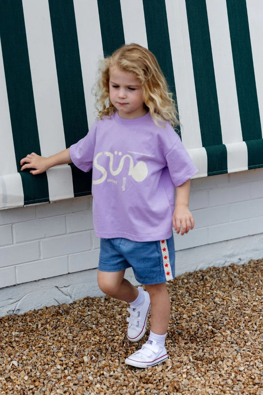 Sunday Siblings - Il Sole Tee / Purple + Cream