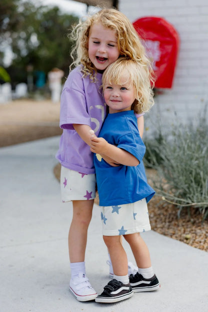 Sunday Siblings - Il Sole Tee / Purple + Cream