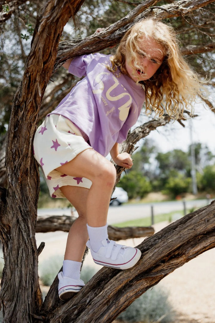 Sunday Siblings - Kiddo Shorts / Purple