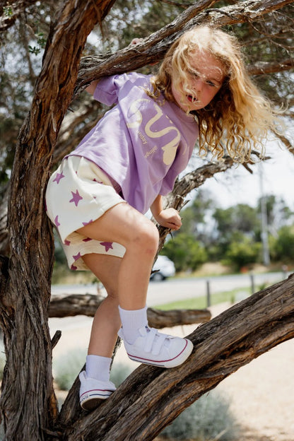 Sunday Siblings - Kiddo Shorts / Purple