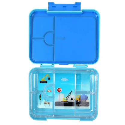 Mum Made Yum - Bento Lunchbox (Large) / Light Blue Construction