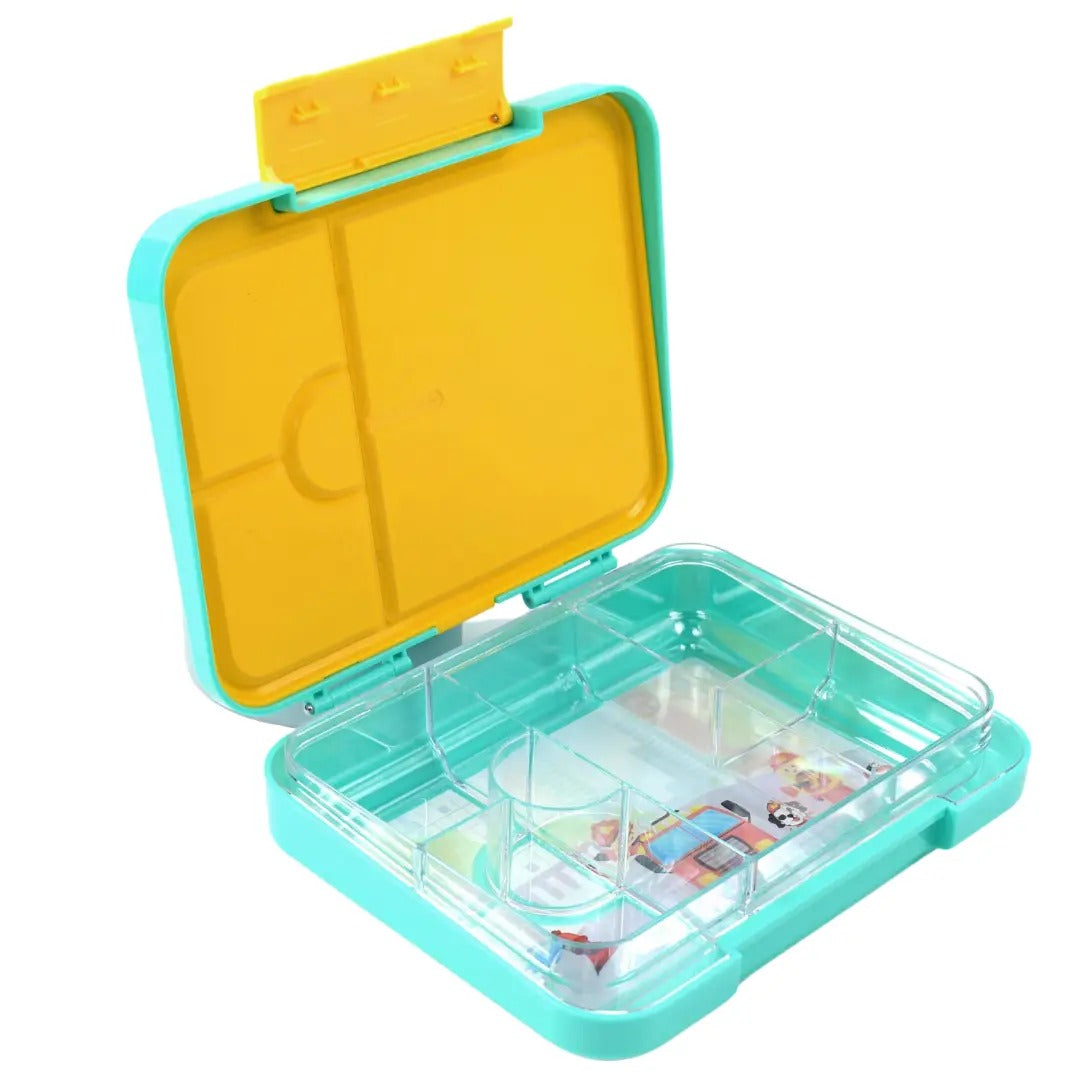 Mum Made Yum - Bento Lunchbox (Large) / Teal Fire Truck