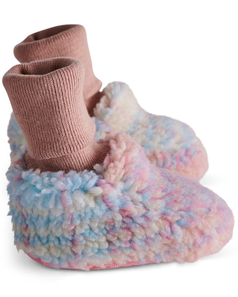 Kip & Co - Sherpa Baby Booties /  Pastel Dreams Tartan