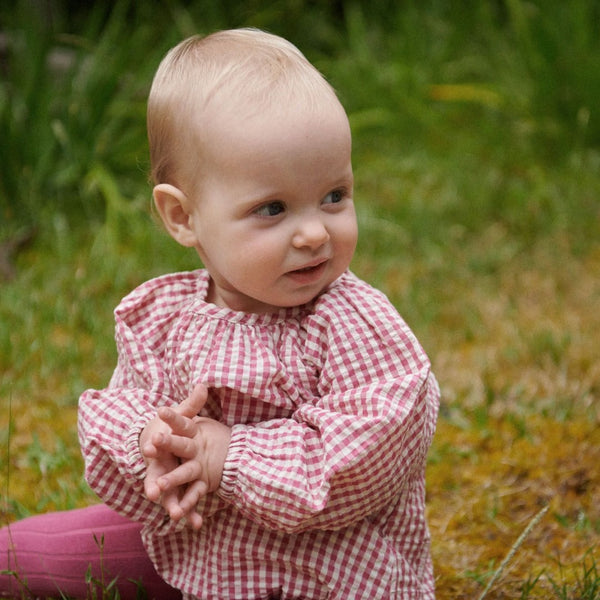 Nature Baby - Meadow Bodysuit Gingham / Jam Check