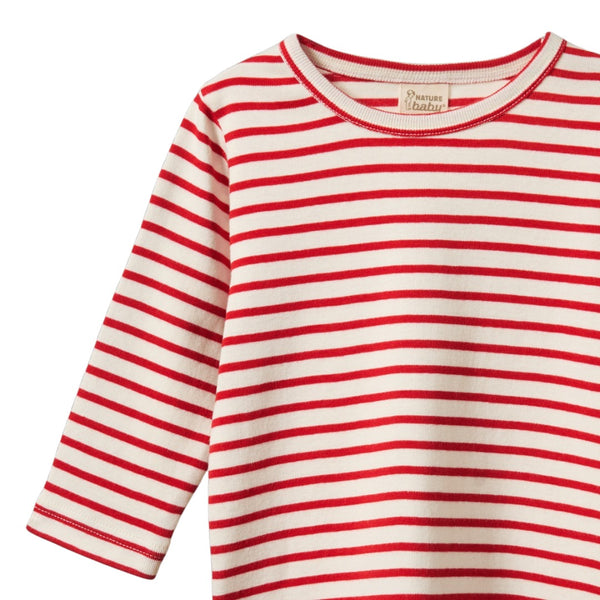 Nature Baby - Long Sleeve River Tee / Red Sailor Stripe