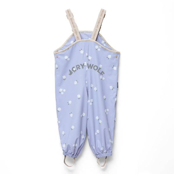 Cry Wolf - Rain Overalls / Floral Periwinkle